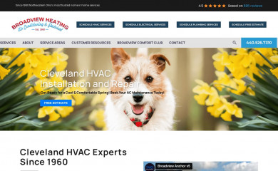 broadviewheating.com screenshot