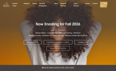 brownbeautybarberschool.edu screenshot
