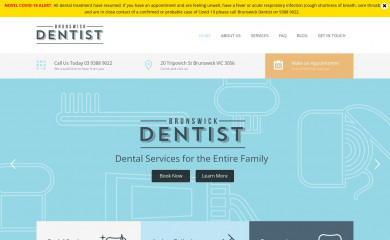 brunswickdentist.com.au screenshot