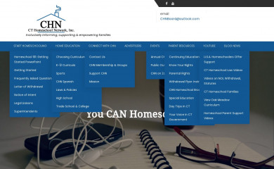 cthomeschoolnetwork.org screenshot