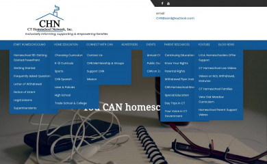 cthomeschoolnetwork.org screenshot