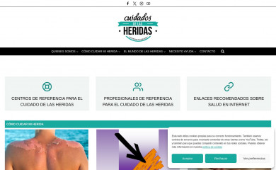 cuidadosdelasheridas.com screenshot