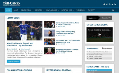 cultofcalcio.com screenshot