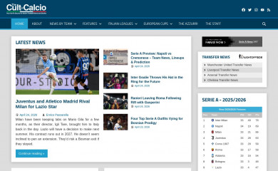 cultofcalcio.com screenshot