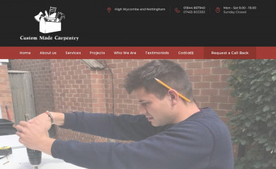 custommadecarpentry.co.uk screenshot