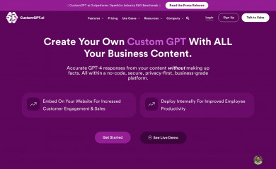customgpt.ai screenshot