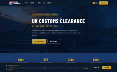 customsclearance24.co.uk screenshot