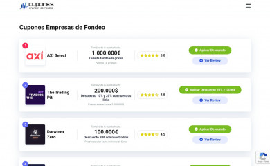 cuponesempresadefondeo.com screenshot