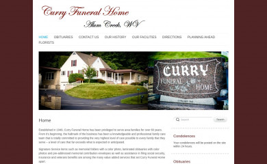 curryfuneralhome.org screenshot