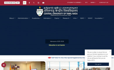 cutn.ac.in screenshot