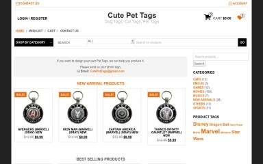 cutepettags.com screenshot