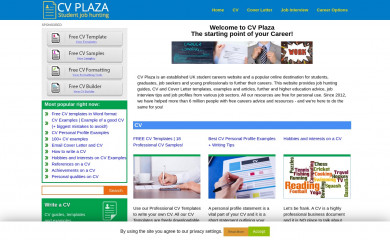 cvplaza.com screenshot