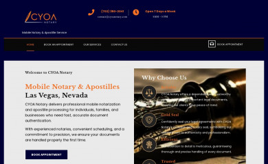 cyoanotary.com screenshot