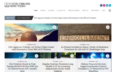 cysticfibrosisnewstoday.com screenshot
