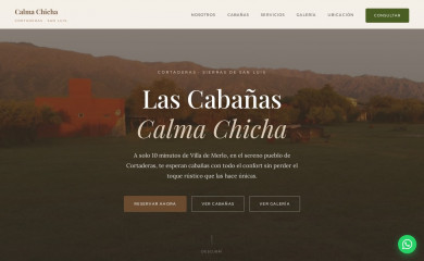 cabañascalmachicha.com.ar screenshot