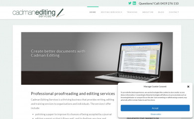 cadmanediting.com screenshot