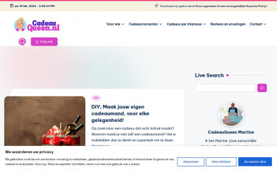 cadeauqueen.nl screenshot