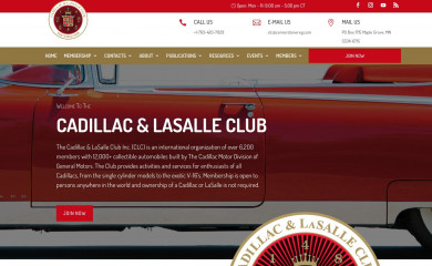 cadillaclasalleclub.org screenshot