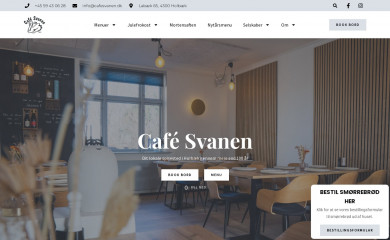 cafesvanen.dk screenshot