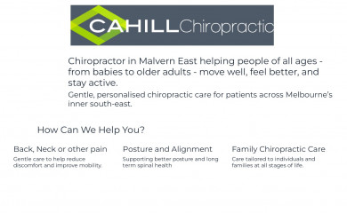 cahillchiropractic.com.au screenshot