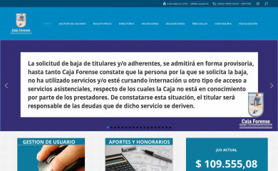 cajaforensesantafe.org.ar screenshot