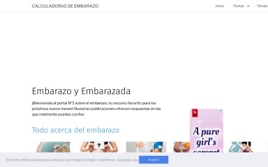 calculadorasdeembarazo.com screenshot