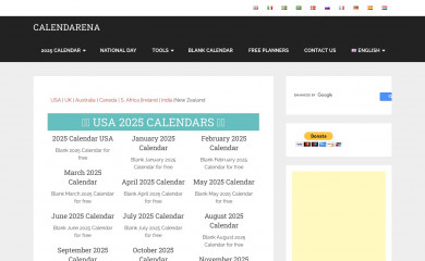 calendarena.com screenshot