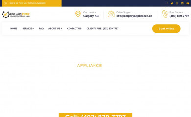 calgaryappliances.ca screenshot