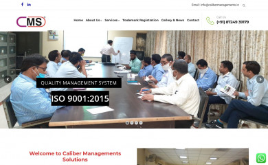 calibermanagements.in screenshot