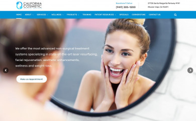 californiacosmetic.com screenshot