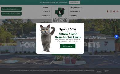 calistogapetclinic.net screenshot