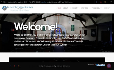 calvarylutheranplymouth.org screenshot