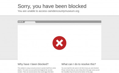 camdencountymuseum.org screenshot