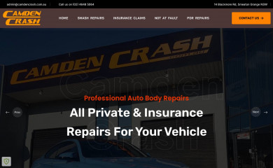 camdencrash.com.au screenshot
