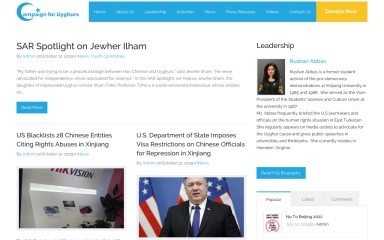 campaignforuyghurs.org screenshot
