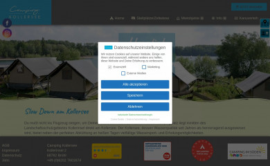 camping-kollersee.de screenshot