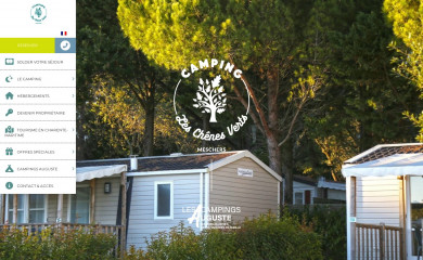 camping-leschenesverts.com screenshot