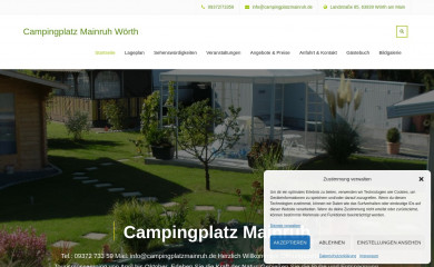 campingplatzmainruh.de screenshot