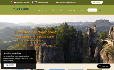 campingregenboog.nl screenshot
