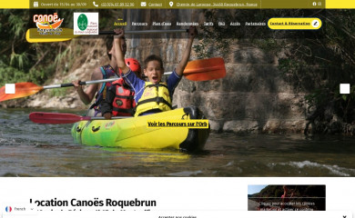 canoeroquebrun.com screenshot