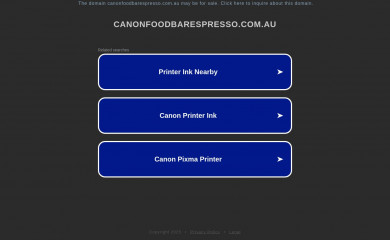 canonfoodbarespresso.com.au screenshot