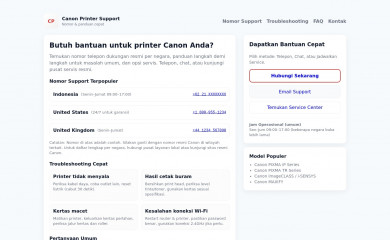 canonprintersupportnumbers.com screenshot