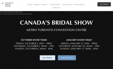 canadasbridalshow.com screenshot