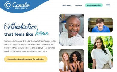 canalesorthodontics.com screenshot