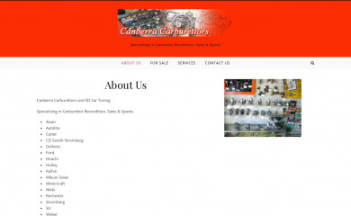 canberracarburettors.com.au screenshot