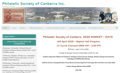 canberrastamps.org screenshot