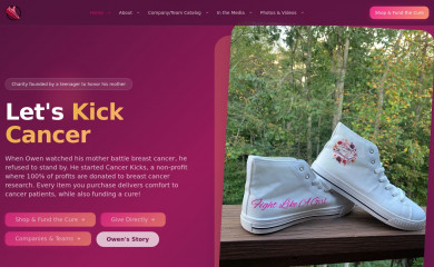cancerkicks.org screenshot