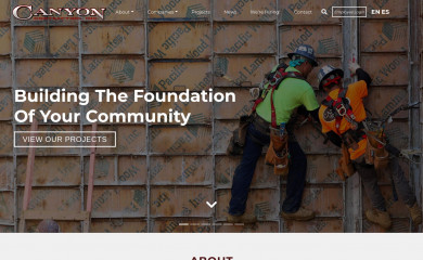 canyoncontracting.net screenshot