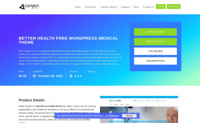 https://www.canyonthemes.com/downloads/better-health screenshot