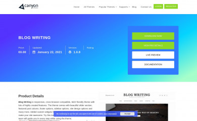 Blog Writing screenshot